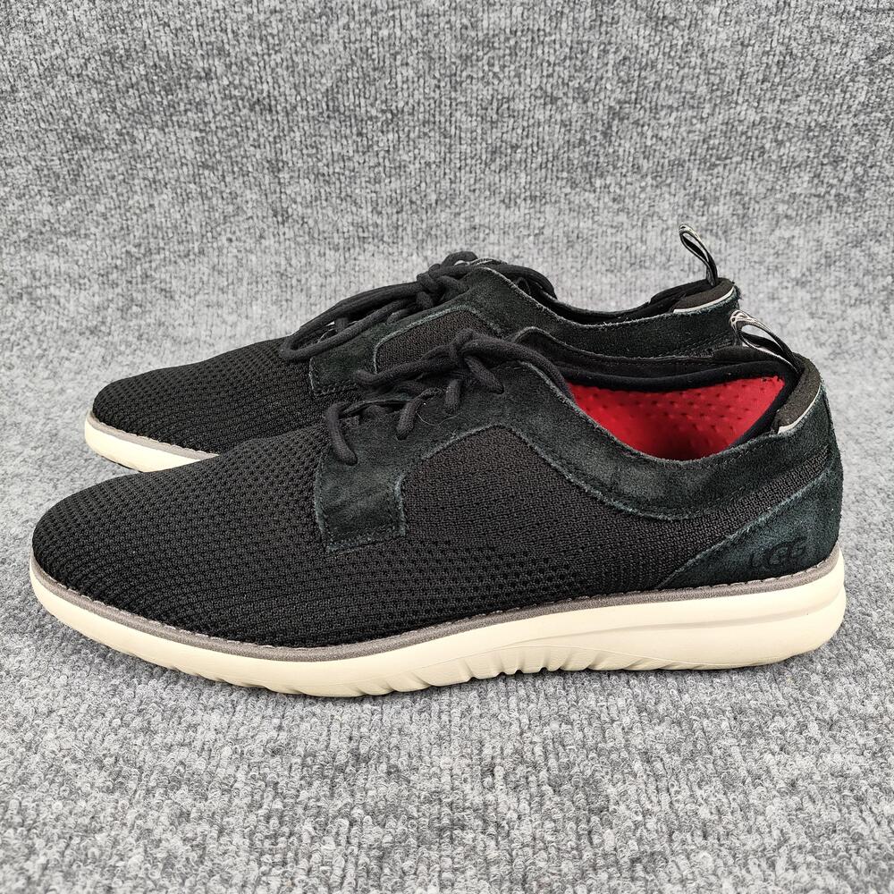 UGG Treadlite Shoes Mens Size 12 Black Mesh Suede Low Top Casual Sneakers